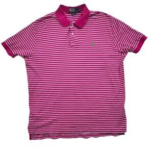 Polo Ralph Lauren Mens XL Pink Blue Striped Polo Shirt Green Polo Y2K Preppy